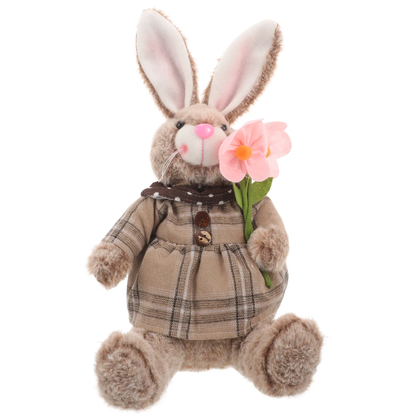 Adorable Stuffed Rabbit for Easter Celebration - Lifelike Bunny Design Festive Decoration for Home Table Sofa Bed Shelf Display