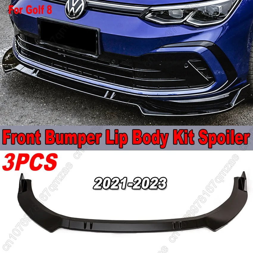 For VW Golf 8 MK8 Life GTI GTD GTE R-Line Pro 2021 2022 2023 Front Bumper Lip Cover Chin Body Kit Tuning Accessories Splitter