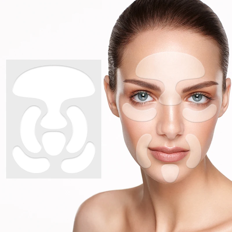 1/3/6sheets Silicone Face Anti Wrinkle Patches Forehead Wrinkle Patches Reusable Under Eye And Smile Line Patches Wrinkle Reduce