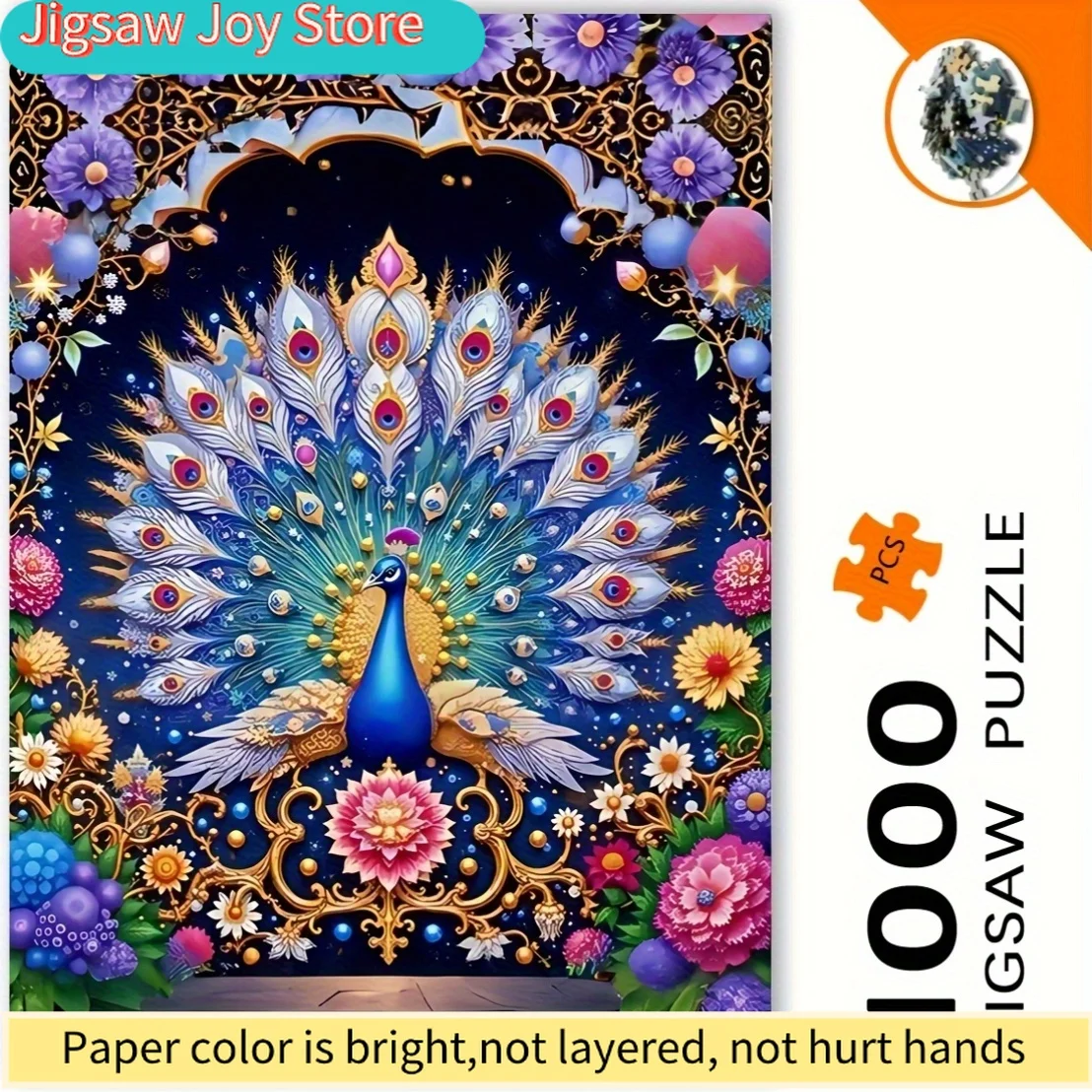 

Пазл из 1000 элементов с изображением перьев петуха и курицы - Яркие цвета, сложное безрамное настенное искусство, сложный уровень сложности 5А