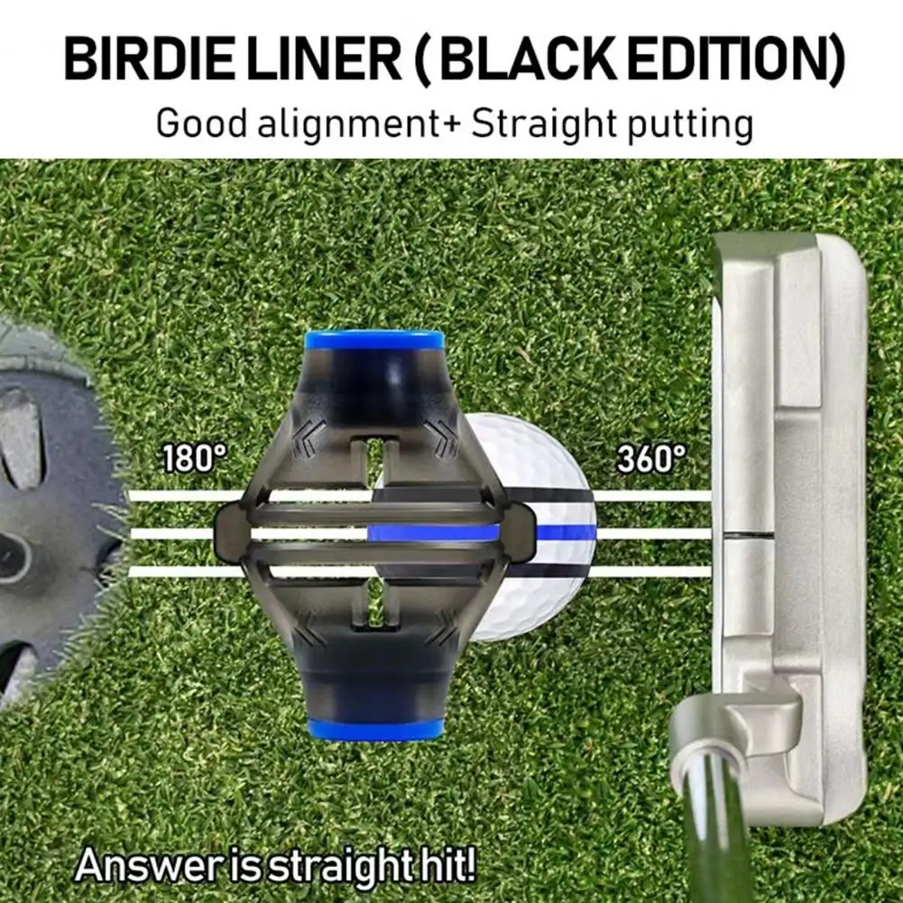 Durable Golf Marker Portable Golf Ball Marker Stencil Tool for Triple Line Alignment 360-degree Rotation Golf Accessories Triple