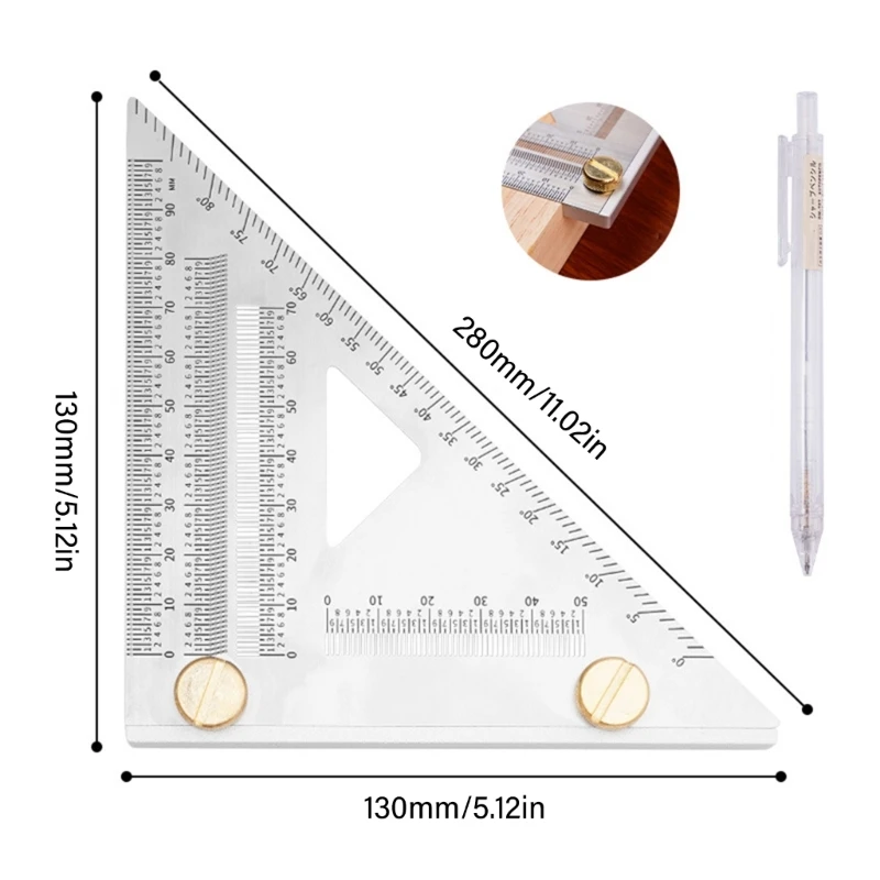 Многофункциональная измерительная линейка Sqaure, стальной инструмент для макета, четкая шкала для проекта