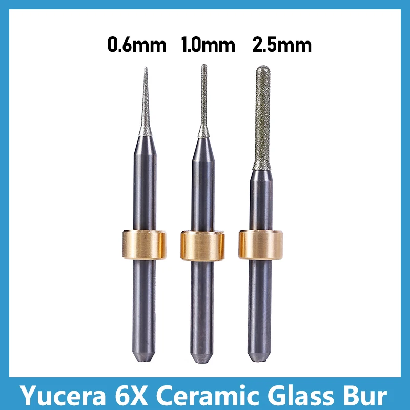 

Dental Yucera 6X Lithium Disilicate Milling Cutters Burs for Drill Glass Ceramic D4 Lab Tools