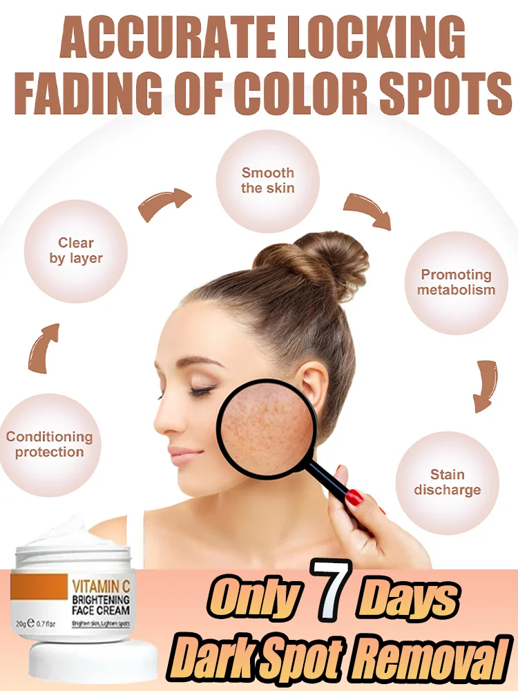 

Anti-Freckle Skin Whitening Cream Removes Melanin Dullness Reduces Age Spots Freckles Facial Moisturizing Brightening Face Care