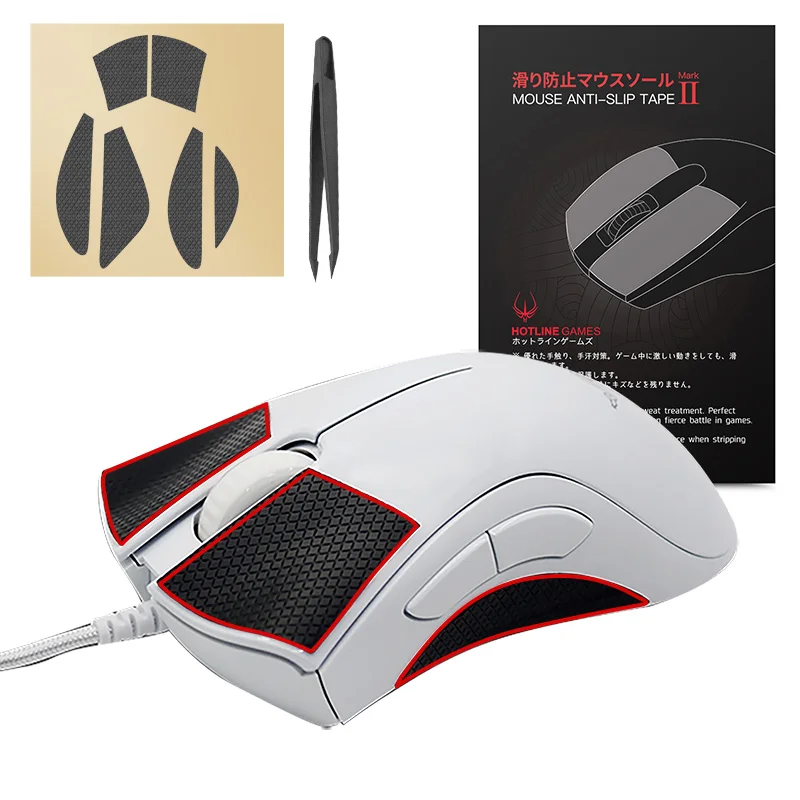 

Hotline Games Mouse Anti-Slip Tape for Razer DeathAdder Mouse Sweat Resistant Pads Mouse Side Anti-Slip Stickers Mouse Skates