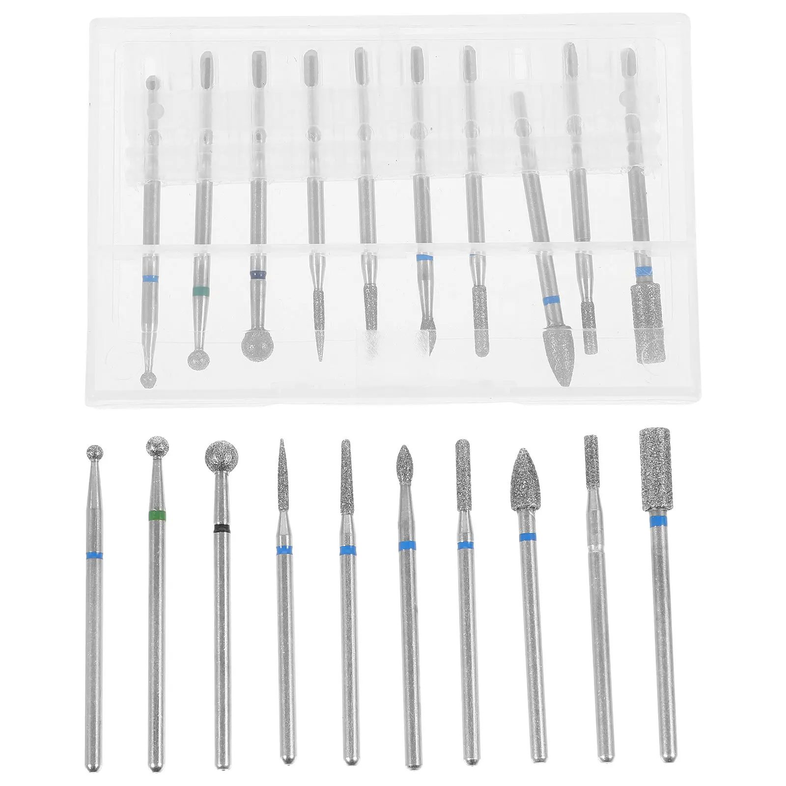 10 قطعة مجموعة لقمة ثقب الأظافر المهنية مانيكير طحن رؤساء لإزالة الجلد الميت الاكريليك الأظافر أدوات باديكير العالمي صالح #3