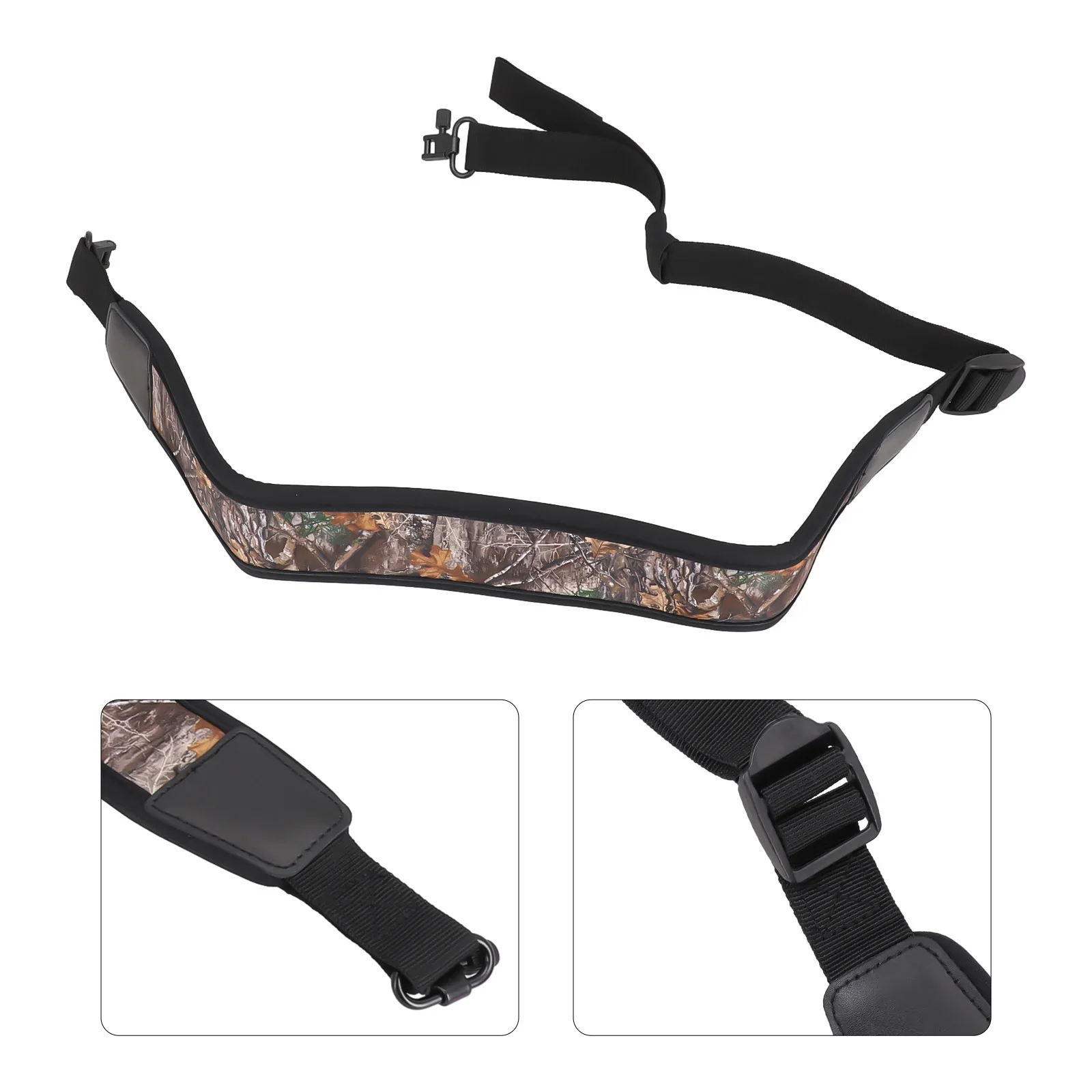 

Nylon Two-Point Camouflage Hunting Sling With Swivels Non-Slip Shoulder Padding Strap Non-slip Backing Length Adjuster Swivels