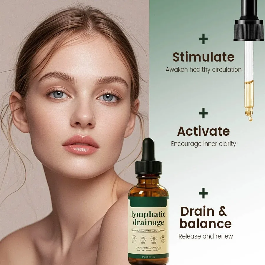 59ml Herbal Organic Lymphatic Drainage Drops 2026 Support Healthy Lymph Circulation Reduce Swelling Natural Body Care
