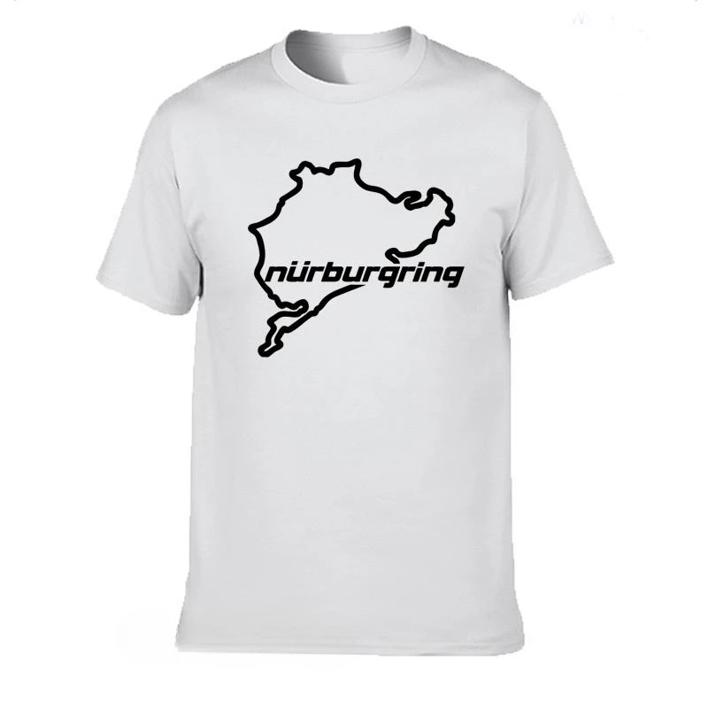 Car styling Road Racing Nurburgring Funny fashion Harajuku casual popular summer Men women universal crew-neck T-shirt