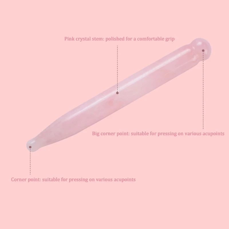 Quartz Acupressure Pen Massage Jade Gua Sha Massage Pen Eye Beauty Hand Massager Stick Trigger Point Massage Tools