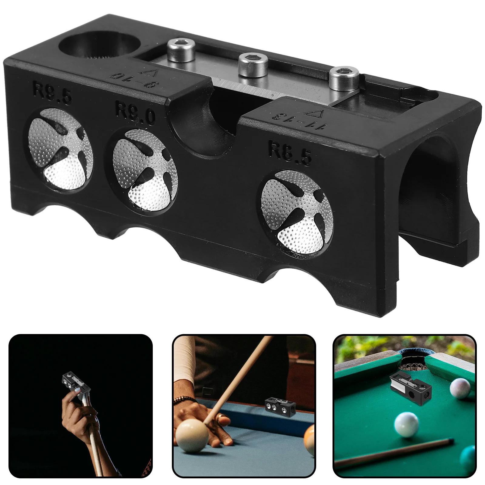 

1 Set Of Billiard Pool Tip Repair Tool Plastic Shaper Burnisher File Portable Cue Tip Trimmer For Snooker Players Billiard Cue