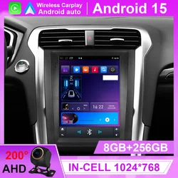 Wireless Carplay For Ford Mondeo Fusion MK5 2013 2014 2015 Android15 Radio Auto Multimedia Player Vertical Navigation Head Unit