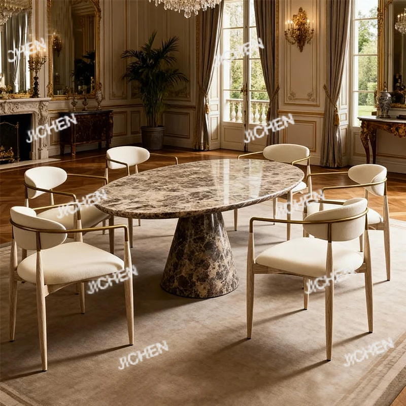 

Hotel Dining Table and Chairs Restaurant Dining Furniture Set Luxury Resort Table and Chairs Set