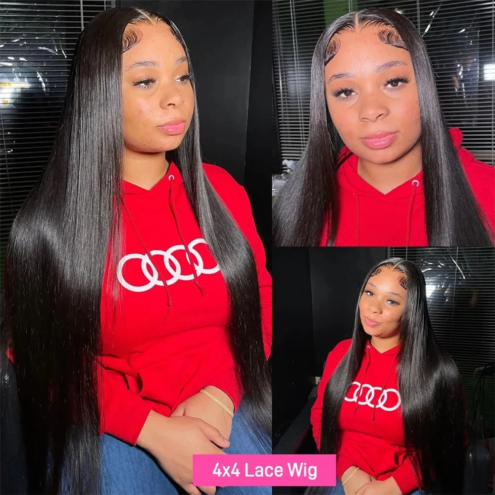 13x4 Lace Front Human Hair Wigs Pre Plucked Bleached Knots Straight Hair Wigs Pre Plucked Remy Hair Wigs For Women