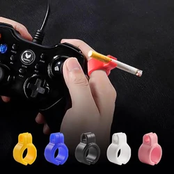 1PCS /5PCS Silicone Finger Cigarette Holder Ring Rack Creative Portable Clip for for Game Player Driver Hand Smoking Accessories