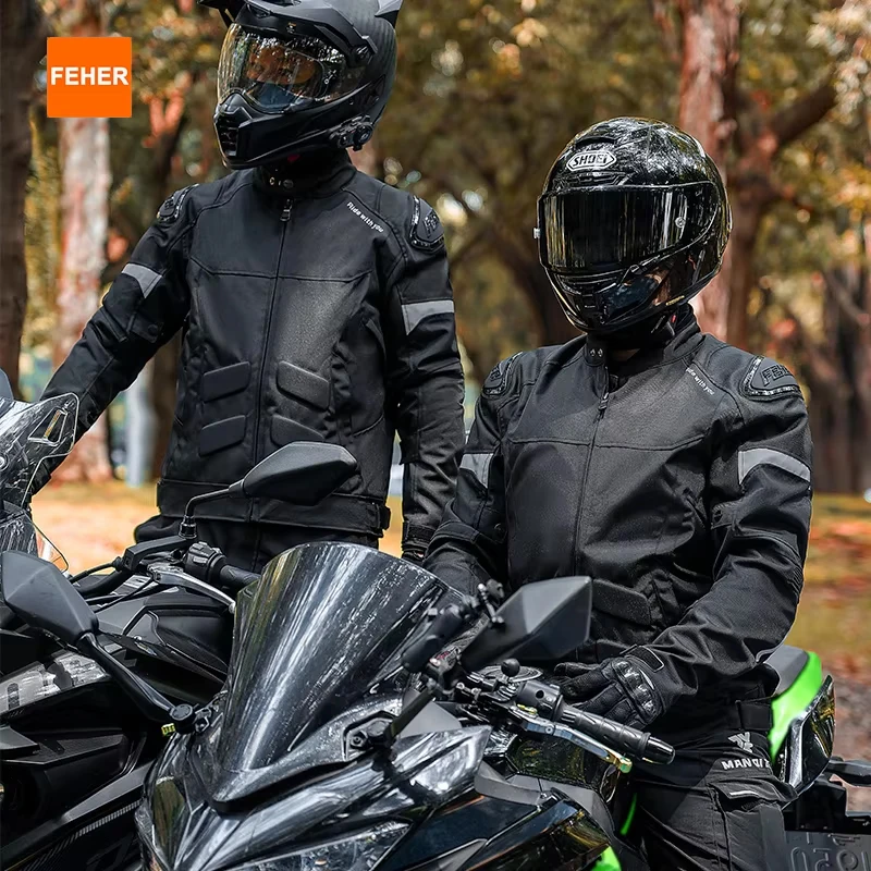 

FEHER Motorcycle Jacket Man Breathable Waterproof Summer Motorcycle Jacket TPU Shoulder Protection All Seasons Commuter Jackets