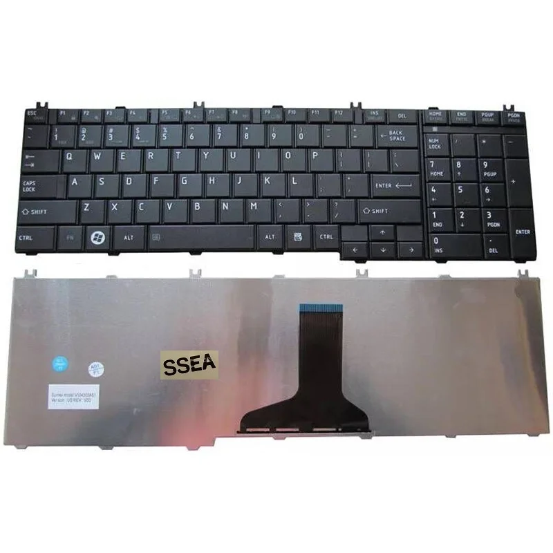 SSEA New Laptop US Keyboard For Toshiba Satellite C660 C660D C655 L655 L655D L650 L670 L670D L675 C670 C650 C650D L750 L750D