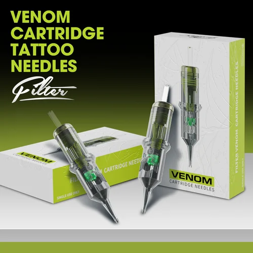 Cartucho de veneno de filtro EZ, agujas de tatuaje desechables, sombreador redondo, revestimiento RM MC de 0,30mm y 0,35mm para pluma de máquina de tatuaje