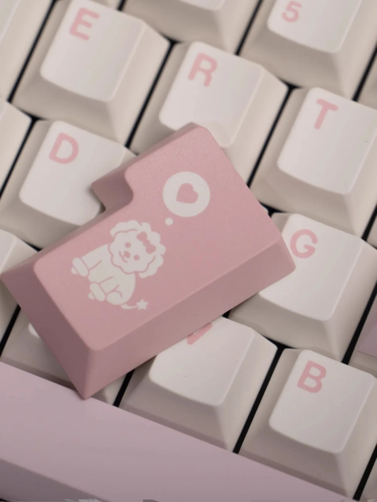 PinkPoodle powder dog PBT, Teclado mecánico de sublimación térmica de cinco lados, juego personalizado de 177 teclas