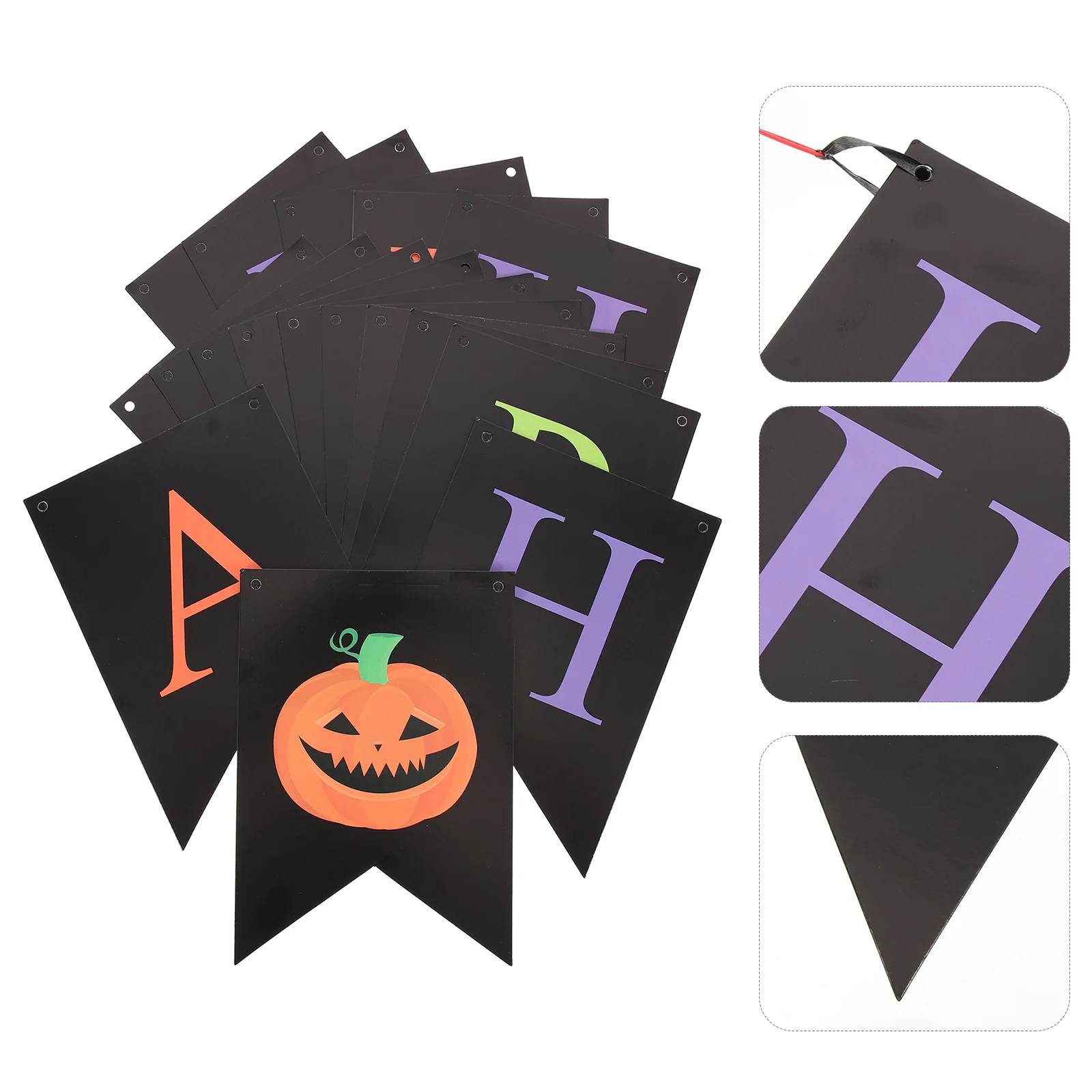 

Pumpkin Ghost Birthday Bunting Halloween Banner Party Decorations For Fireplace Window Tree Branch Hanging Bunting