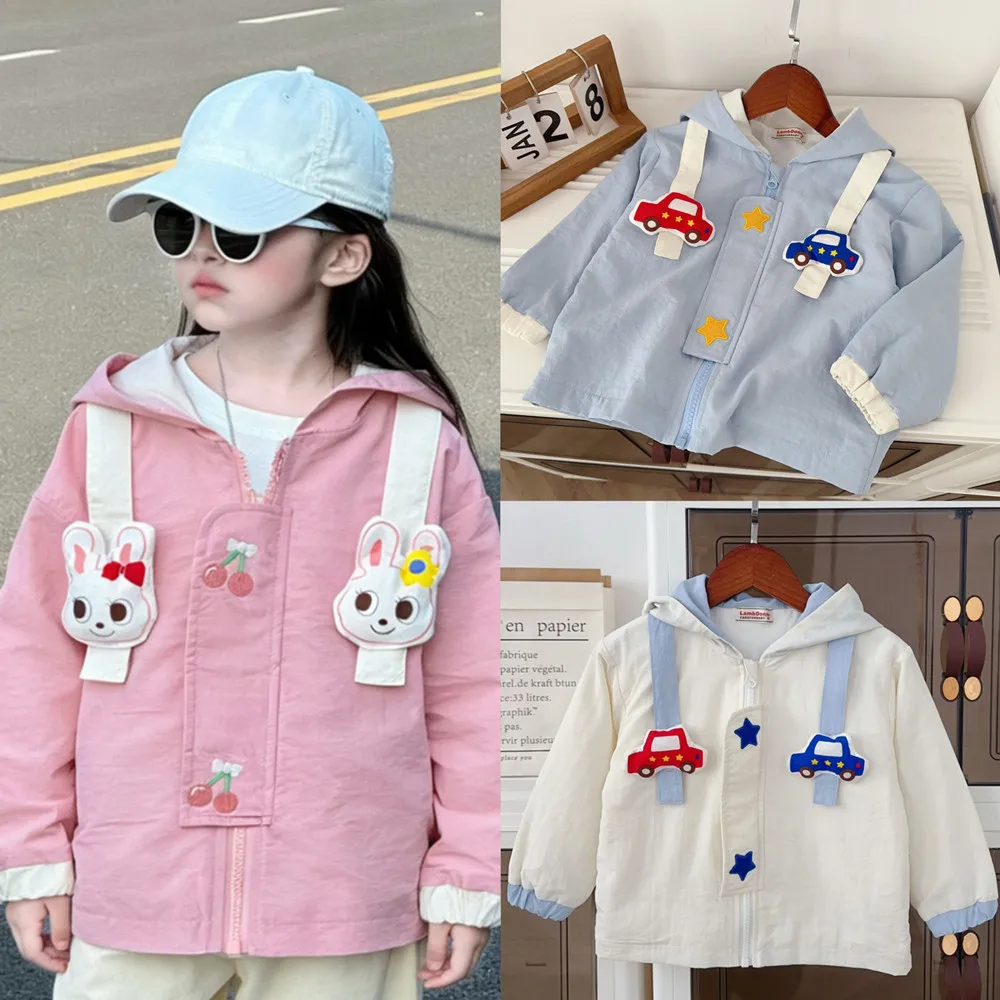 

kids coat boys and girls Cute jackets cartoon patterns casual spring coat baby girls clothes boys clothing