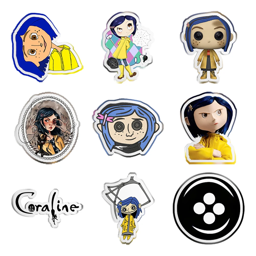 Disney Coraline Przezroczysty akryl brokatowy akryl do etui na telefon DIY Kokarda do włosów 10 części/partia