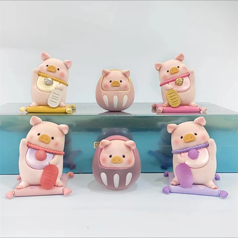 LuLu the Piggy Lucky Cat & Daruma LULU 돼지 52 장난감 액션 피규어 인형 장난감, 어린이 방 장식, 크리스마스 선물