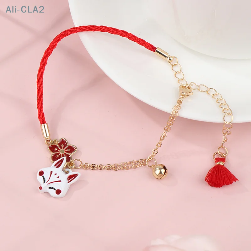 Moda Kwiat Kreskówka Zwierzę Bransoletka Dla Kobiet Biżuteria Lis Bransoletka Lucky Bell Prezenty Dla Zakochanych Przyjaciół