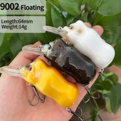 64mm 14g Orangutan Fishing Lure Top Water Surface Artificial Bait Wobblers Plastic Floating Crankbait For Bass Perch Equipment