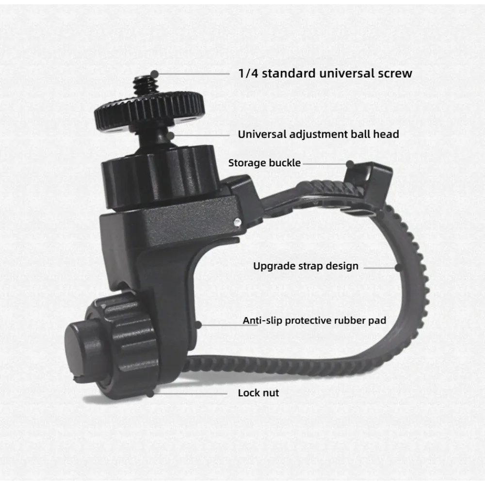 مشبك تثبيت حبل 360 درجة، حامل حزام كاميرا الحركة، مشبك دراجة GoPro دوار للتصوير الفوتوغرافي المباشر #6