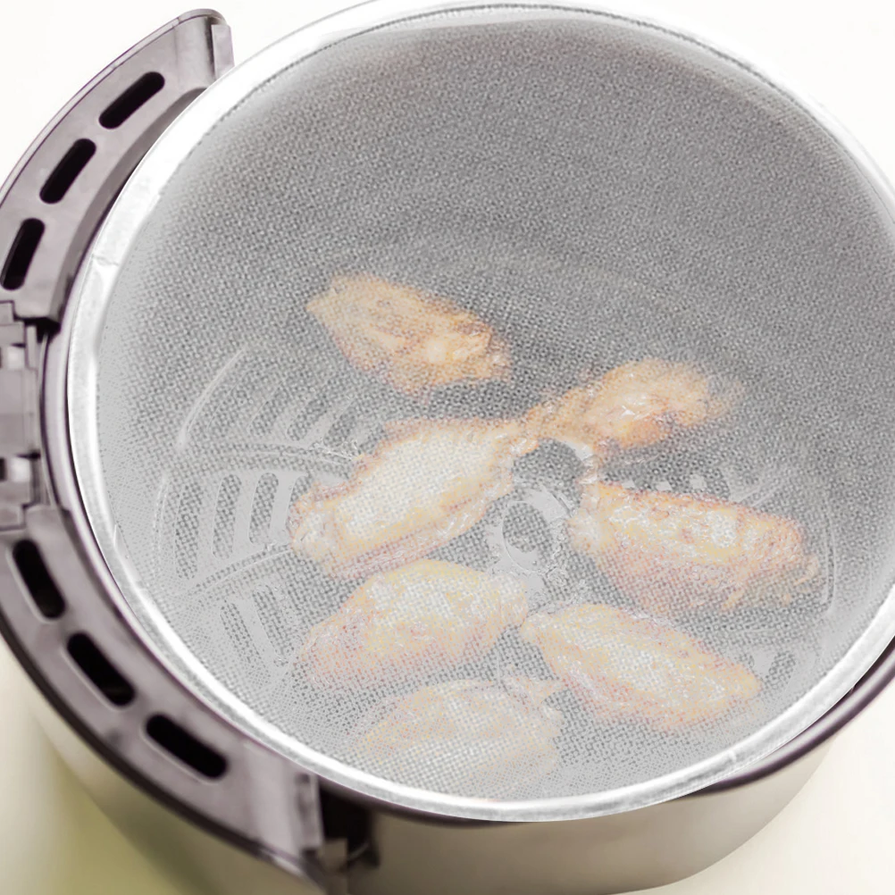 

Air Fryer Greaseproof Net Cooking Splatter Protector Frying Pan Lid Guard Cookware Accessories Easy