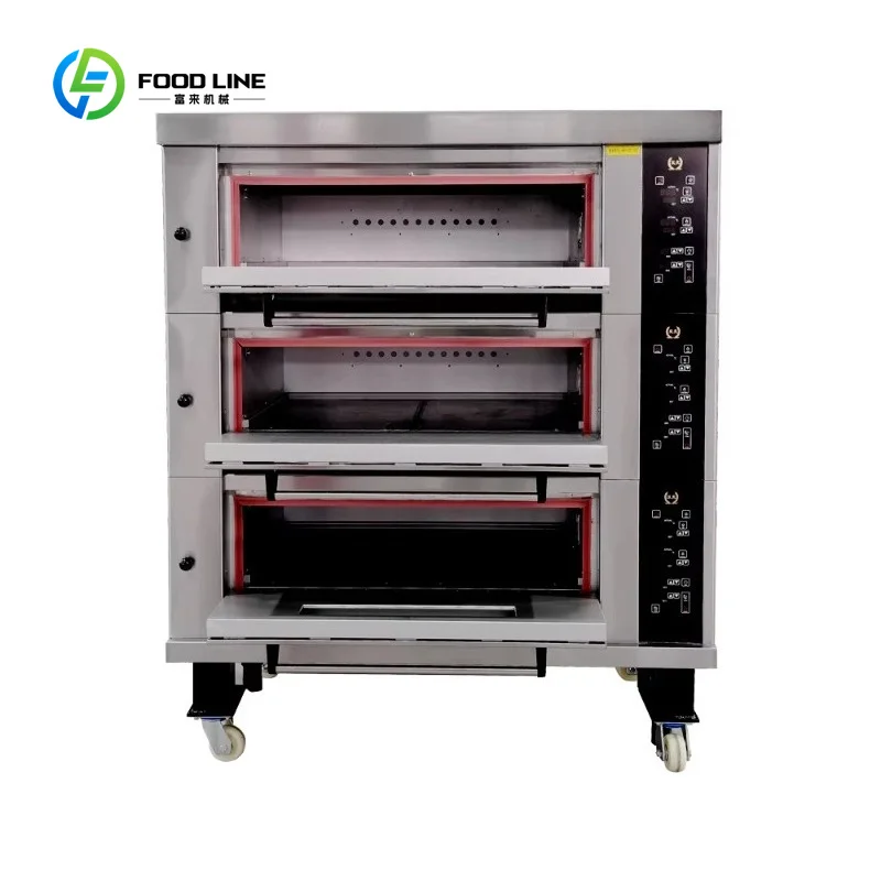 Customized Industrial Grade Electric 3-Tier Oven 18KW for Bakeries Serving Company Canteens Pastry Production Lines
