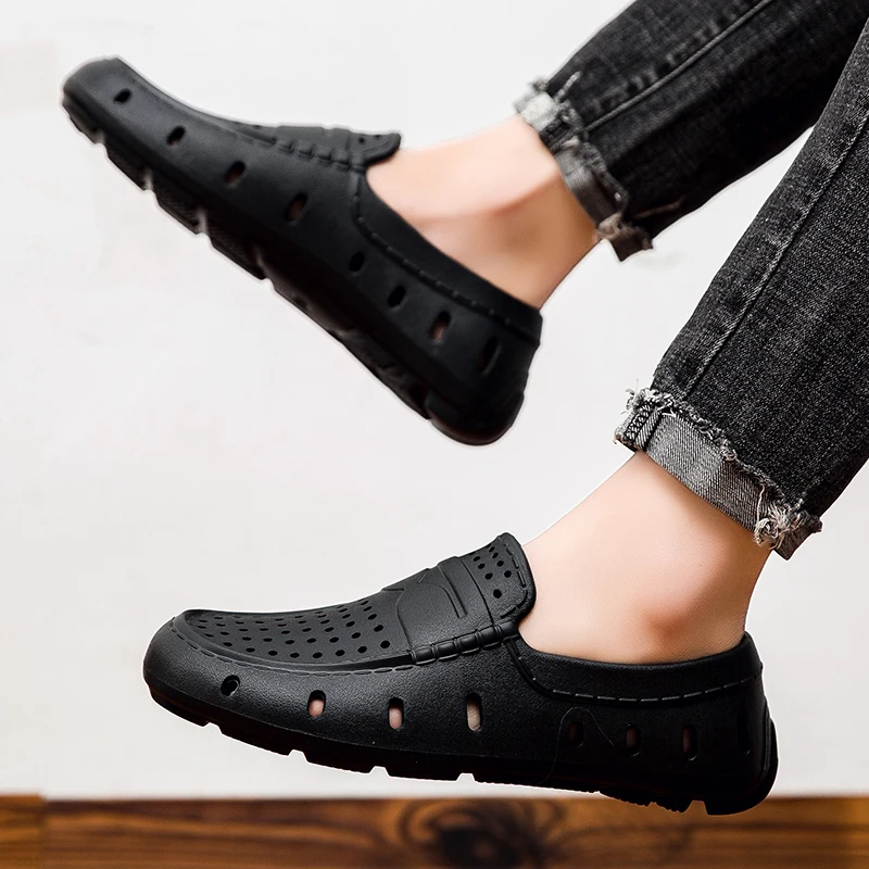 Men's Comfortable Loafers shoes leather shoes Non Slip Driving Shoes Casual Shoes Eva Slippers Non-slip Shoes Big Size 46 image 5