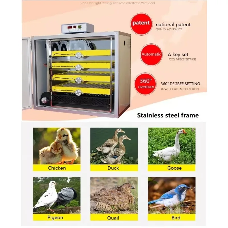 Automatic 9856 Egg Hatching Incubator Custom Best Price Fully Automatic Incubator Machine for Chicken Eggs Poultry Hatchery