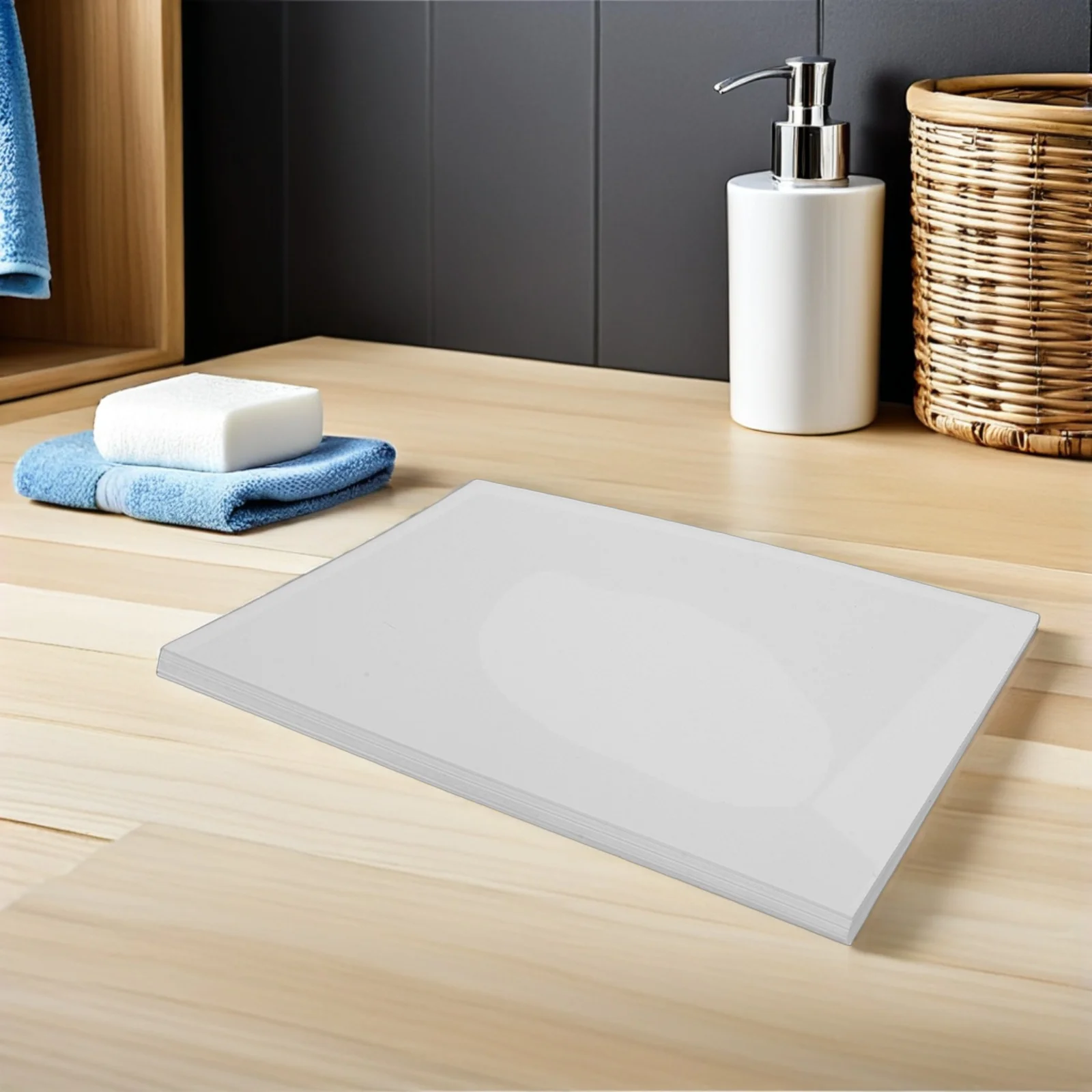 

20Pcs Frosted Shelf Liner Hard Plastic Non-Adhesive Waterproof Wire Rack Cover Kitchen Pantry Cabinet Shelf Mats Protector