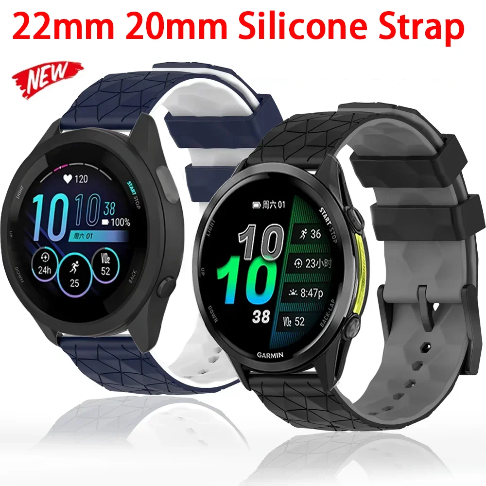 22 mm 20 mm Silikonarmband für Garmin Forerunner 970 570 55 165 265 965 Active 6 5 Vivoactive 6 5 Armband Garmin Venu 4 45 mm Band