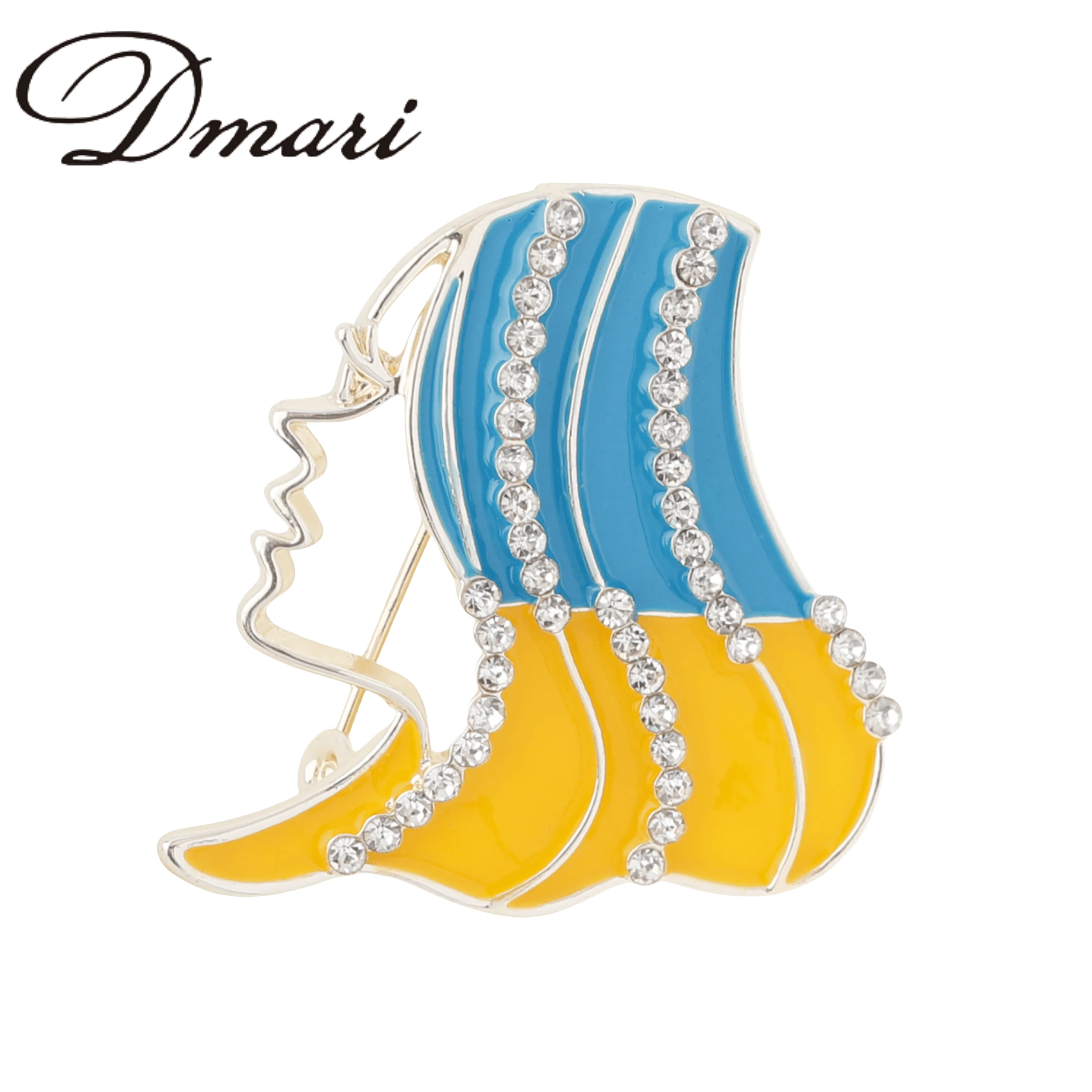 Dmari Українська брошка Ukraine Peace Girl Brooch Pin Wholesale Inspire Gift Jewelry For Ukraine Friends Luxury Women Brooch