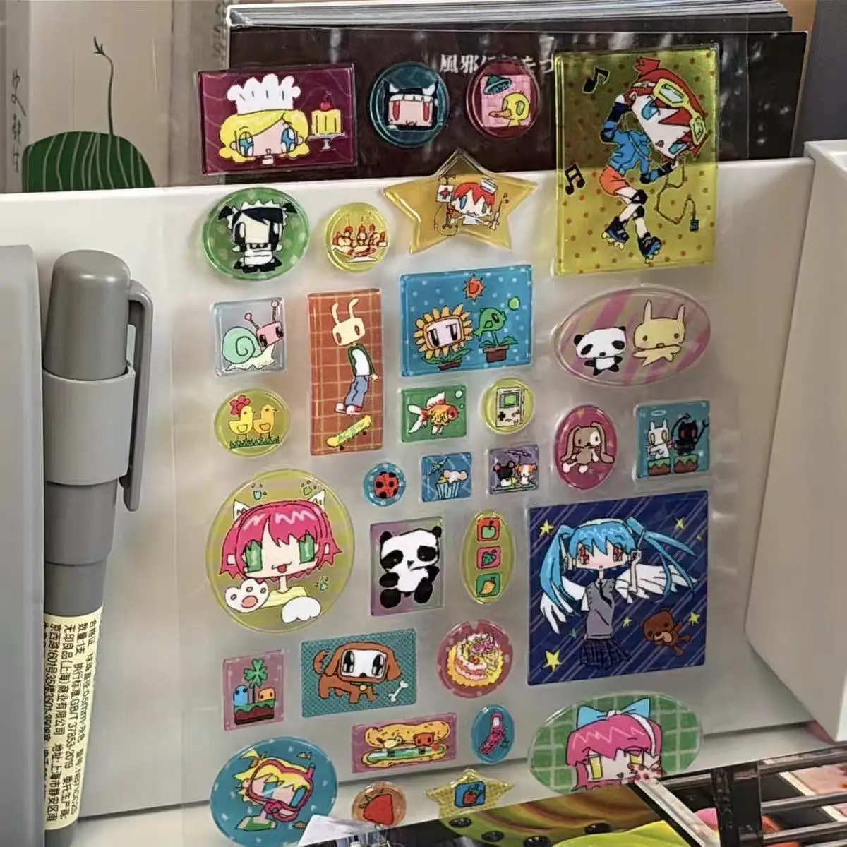 Ancient Bubble Sticker Japanese Cute Cartoon