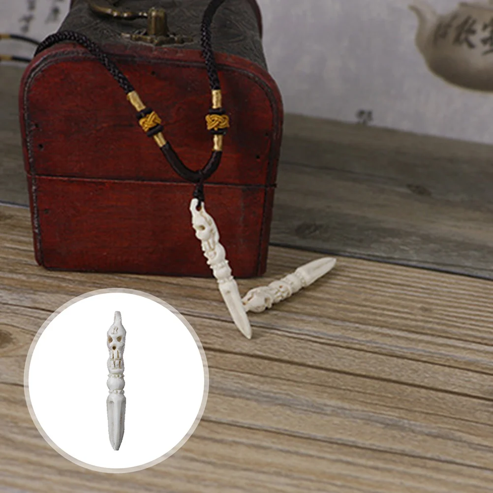 

Buddhist Bone Necklace Religious Amulet Pendant Necklace Jewelry for Men Women Breathing Gifts Spiritual Jewelry