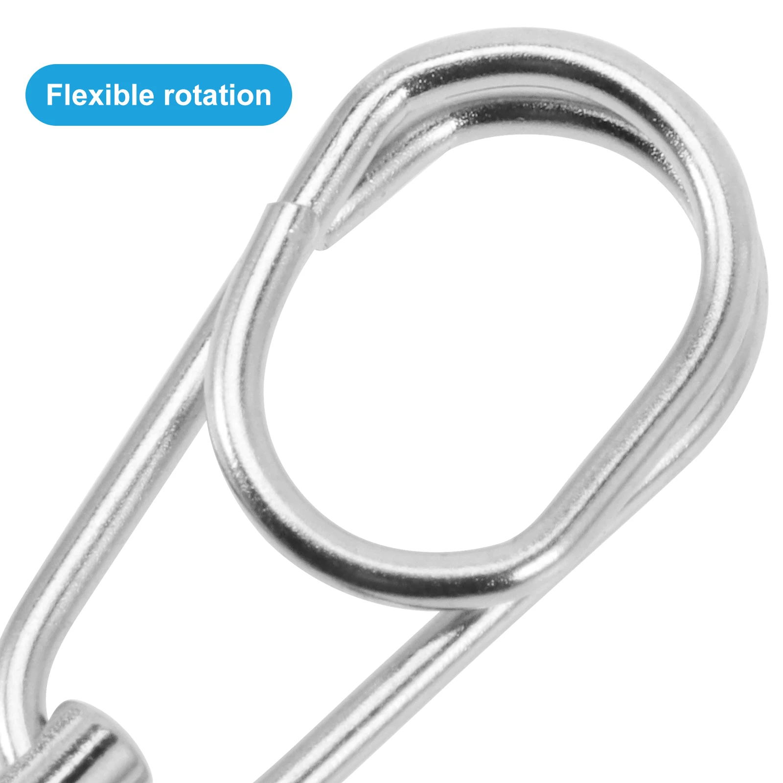 

30pcs Stainless Steel Fishing Swivels Heavy Duty Strong Connector For Lure Bait Hooks Outdoor Saltwater Fishing Accessories