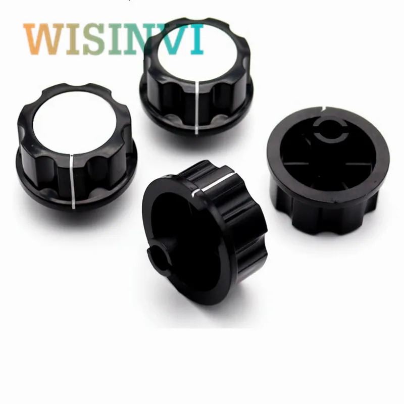 2PCS 34 * 24MM plastic knob cap timer kitchen appliance panel adjustment switch cap in a line Snap rcular shaft 6mm