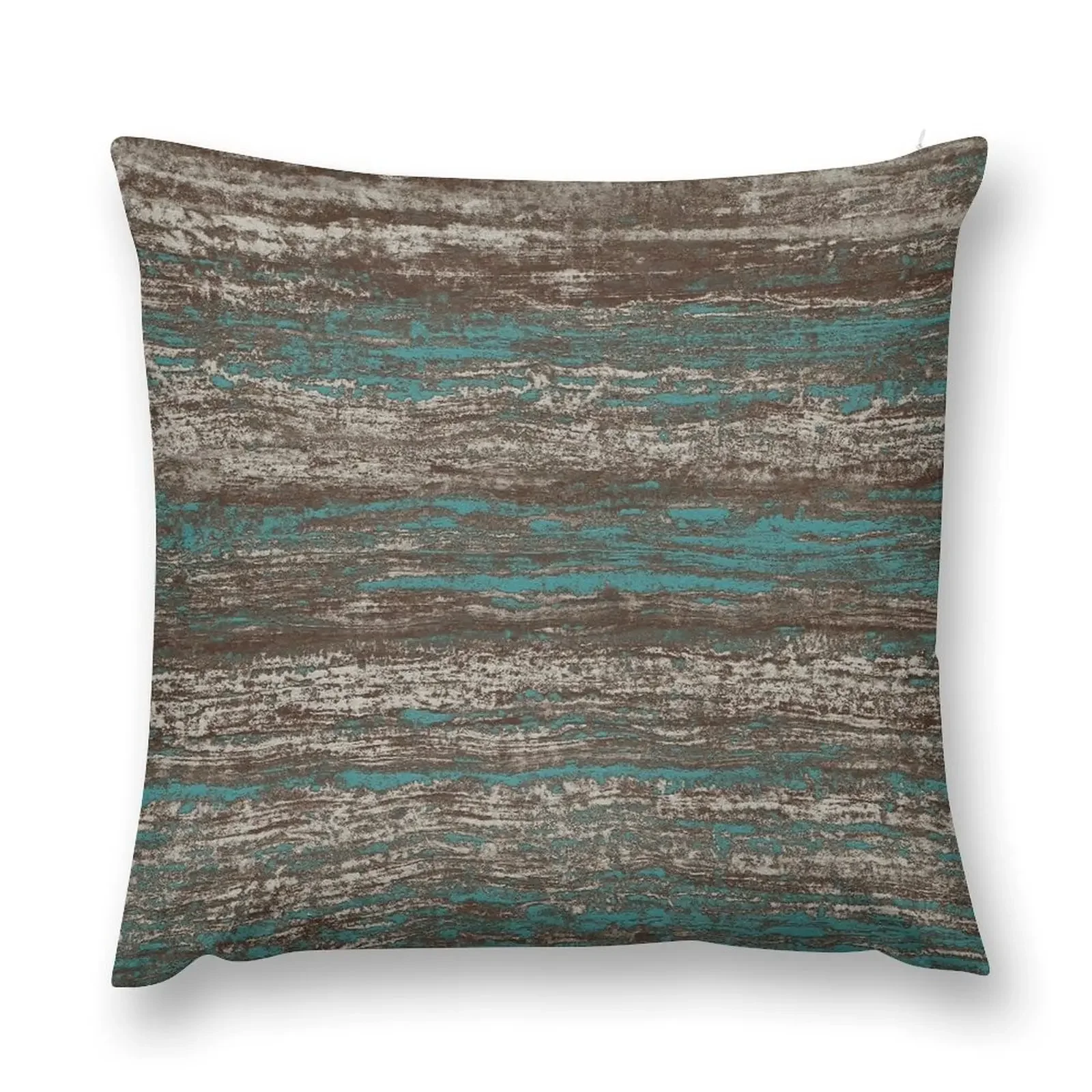 Teal Blue Dark Chocolate Grey Brown Melange Throw Pillow Sofa Cushion Decorative Sofa Cushion Sofa Cover pillow