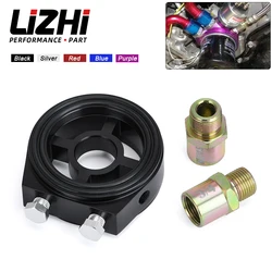 LIZHI - M20X1.5 3/4- 16 1/8 NPT Aluminum Racing Oil Pressure Gauge Oil Filter Cooler Sandwich Adapter LZ6722