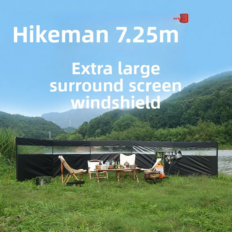 Outdoor-Windschutzplane Camping-Sichtschutz Übergroßer Privatsphäre-Schutz Winddichte Wand Tragbarer Grill-Windschutz Extra-Lang