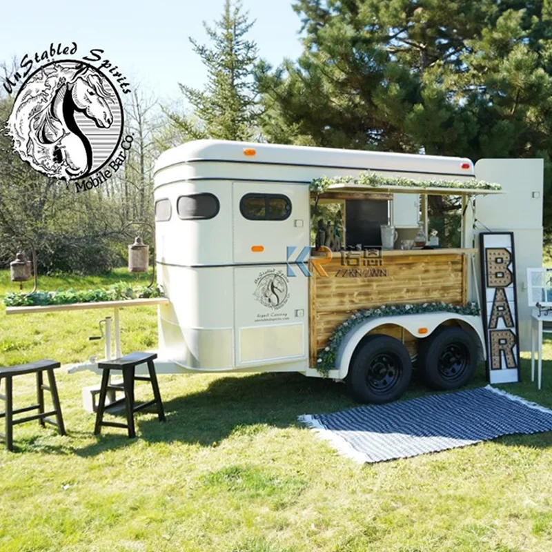 2024 ze stali nierdzewnej do pizzy z wózkiem maszyna do lodów restauracja mobilna Fast Horse Box ciężarówka z przyczepą na sprzedaż