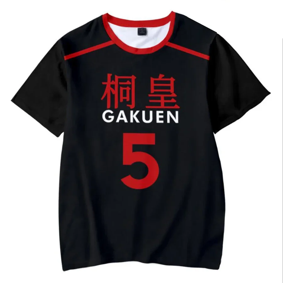 3D Men's Basketball T-shirt, Kuroko School Uniform, Non Basketball Academy, Aomei Ohki, Fun Short Sleeved T-shirt