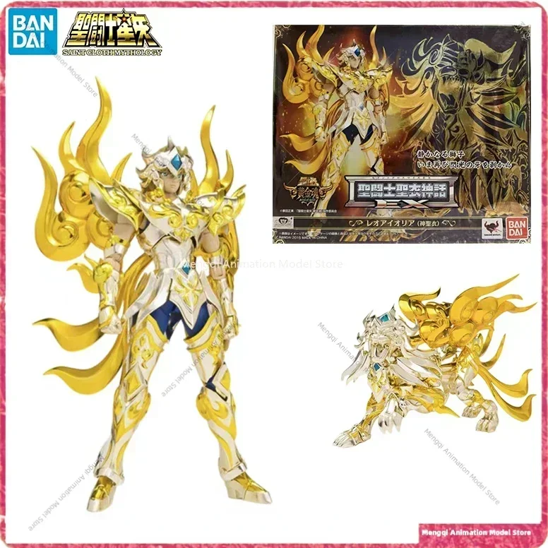 

In Stock BANDAI Holy Cloth Myth EX Leo Aiolia Golden Soul Anime Action Series Figure Model Children Toy