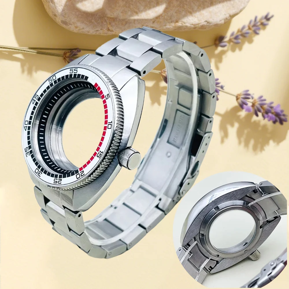 وزارة الدفاع 6105 السلاحف ووتش حالة ومجموعات حزام صالح ل NH35 NH36 4R35 7S26 الحركة التلقائية أذن البحر حالة تثبيت 22 مللي متر سوار مجموعات