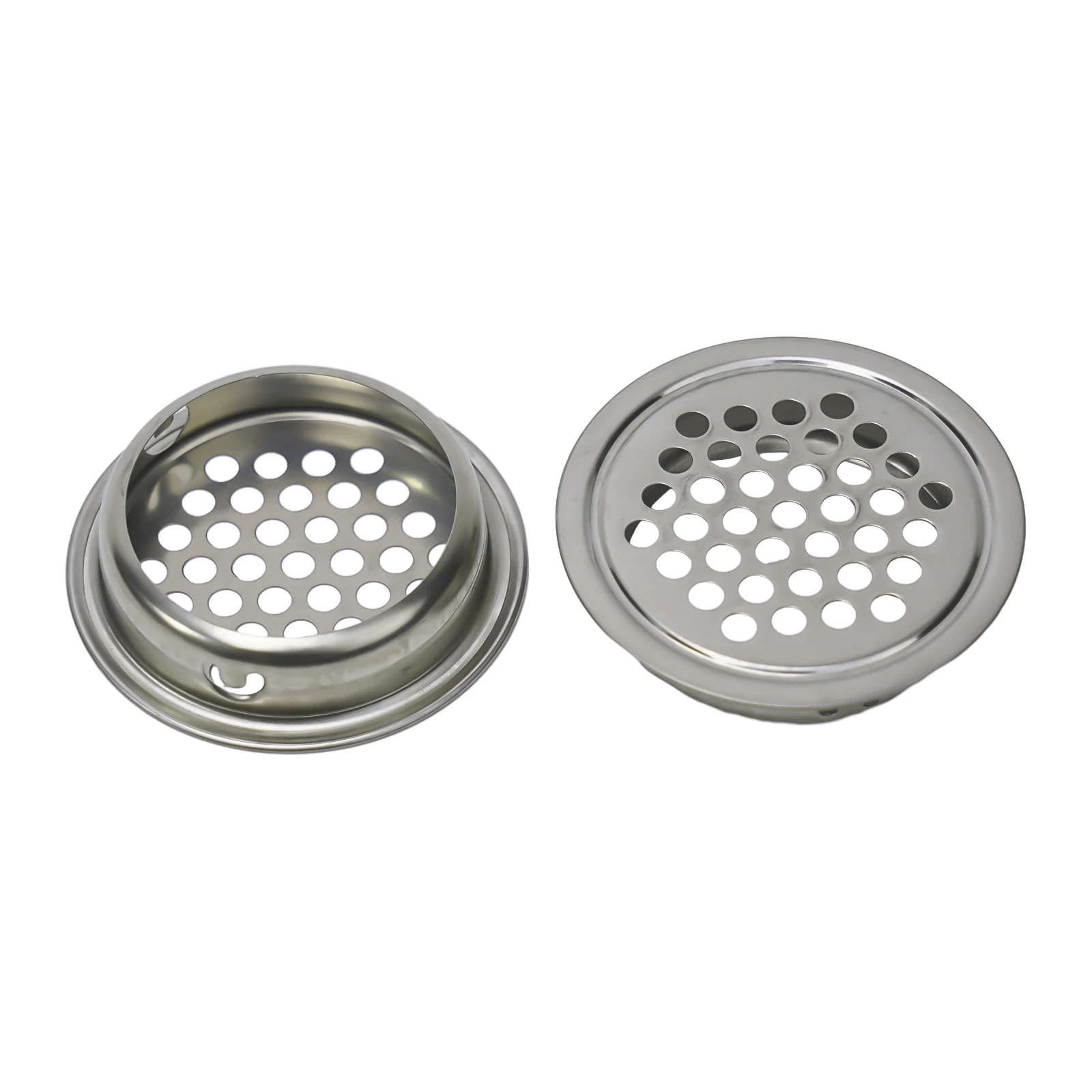 

20pcs Stainless Steel Air Vent Grille Cover Silver Wardrobe Round Cabinet Mesh Hole Ventilation Plugs 42mm Top Diameter