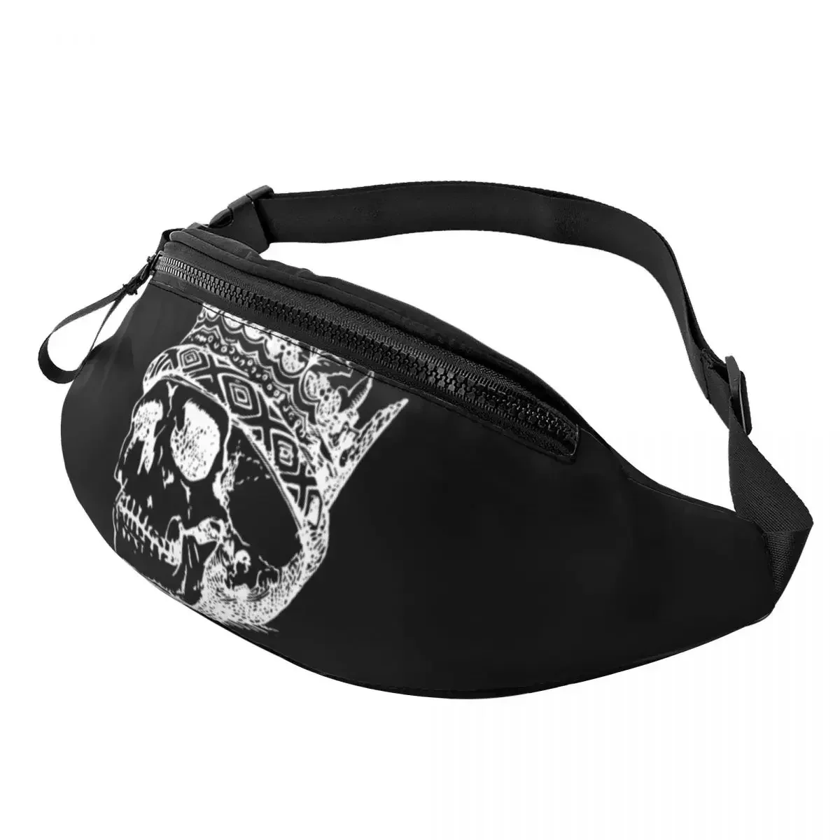 Born To Skull Nihilism Waist Bag Funny Words Polyester Fashion Waist Pack Ladies Travel Bag